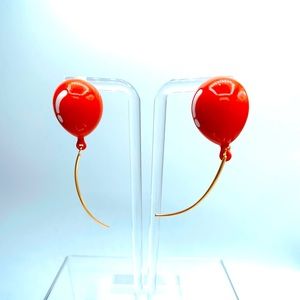 HLWN Red Balloon Drop Earrings
